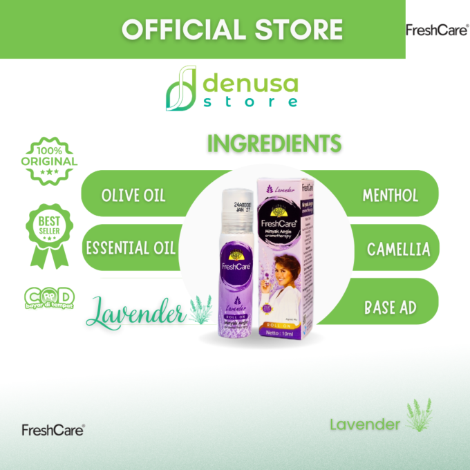 FreshCare - Minyak Angin Aromatherapy - Lavender - Roll On 10ml