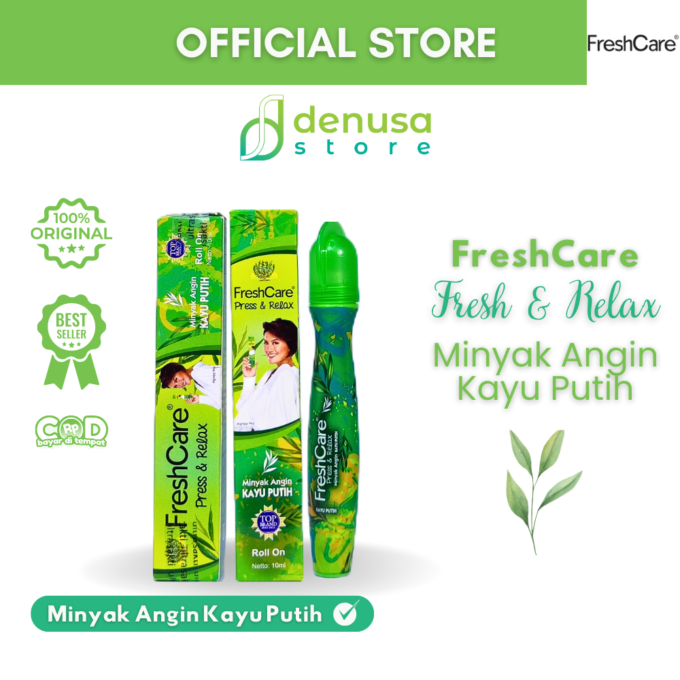 FreshCare Press n Relax - Minyak Angin Kayu Putih - Roll On 10ml