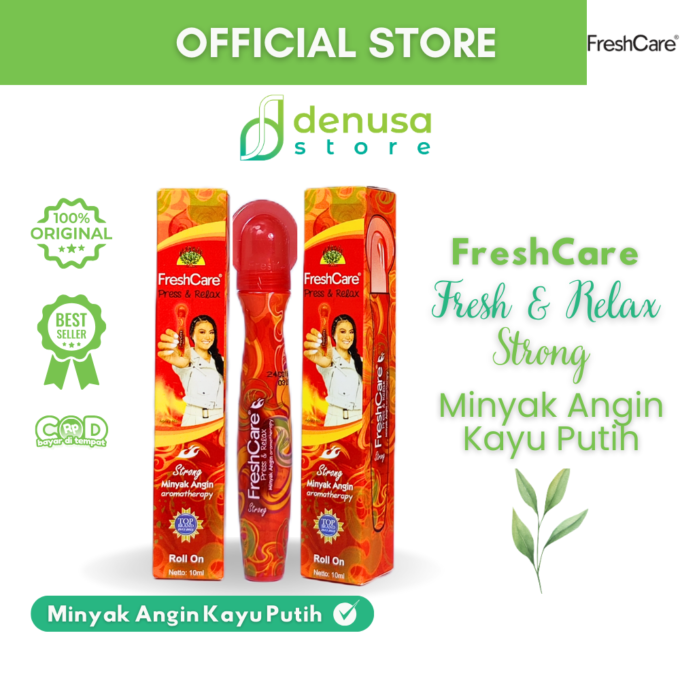 FreshCare Press n Relax - Minyak Angin Aromatherapy - Strong - Roll On 10ml