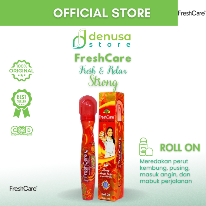 FreshCare Press n Relax - Minyak Angin Aromatherapy - Strong - Roll On 10ml