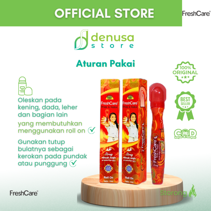 FreshCare Press n Relax - Minyak Angin Aromatherapy - Strong - Roll On 10ml