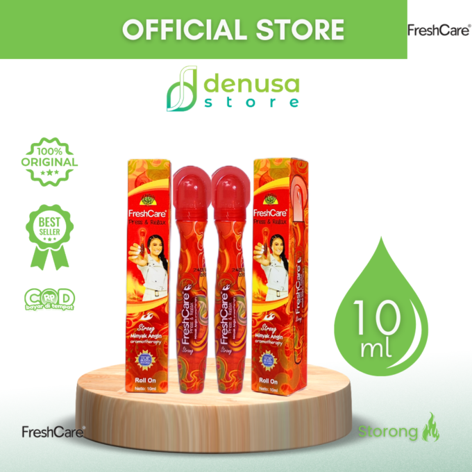 FreshCare Press n Relax - Minyak Angin Aromatherapy - Strong - Roll On 10ml