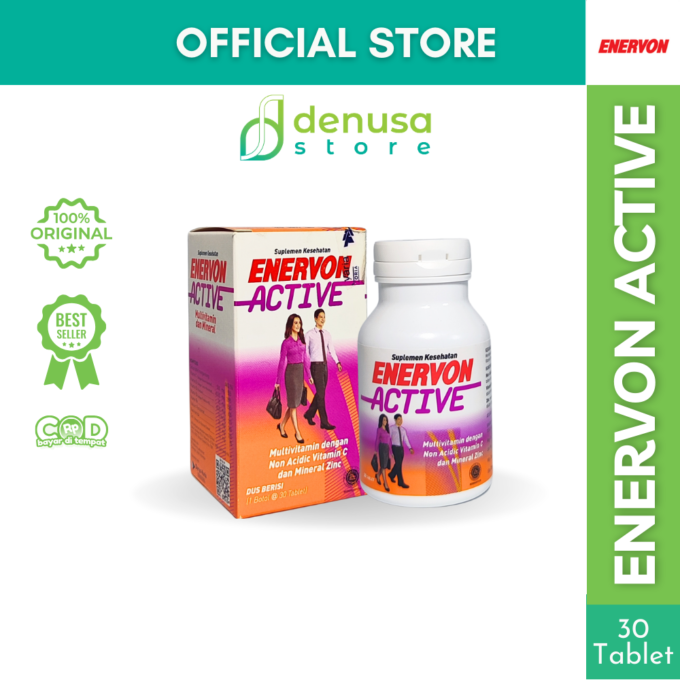 Enervon Active Vitamin C Multivitamin B Kompleks 1 Botol 30 Tablet