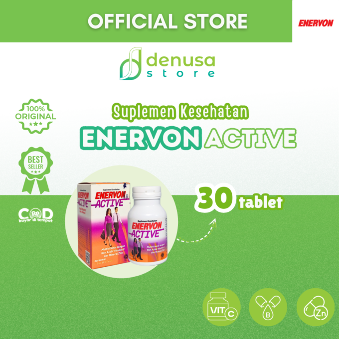 Enervon Active Vitamin C Multivitamin B Kompleks 1 Botol 30 Tablet