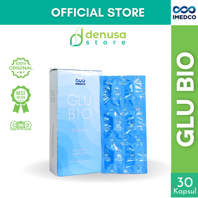 Imedco - Glubio Glutathione - Suplemen Kesehatan 1 Kotak 30 Kapsul