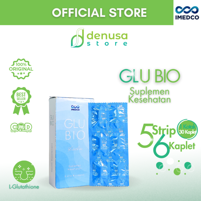 Imedco - Glubio Glutathione - Suplemen Kesehatan 1 Kotak 30 Kapsul