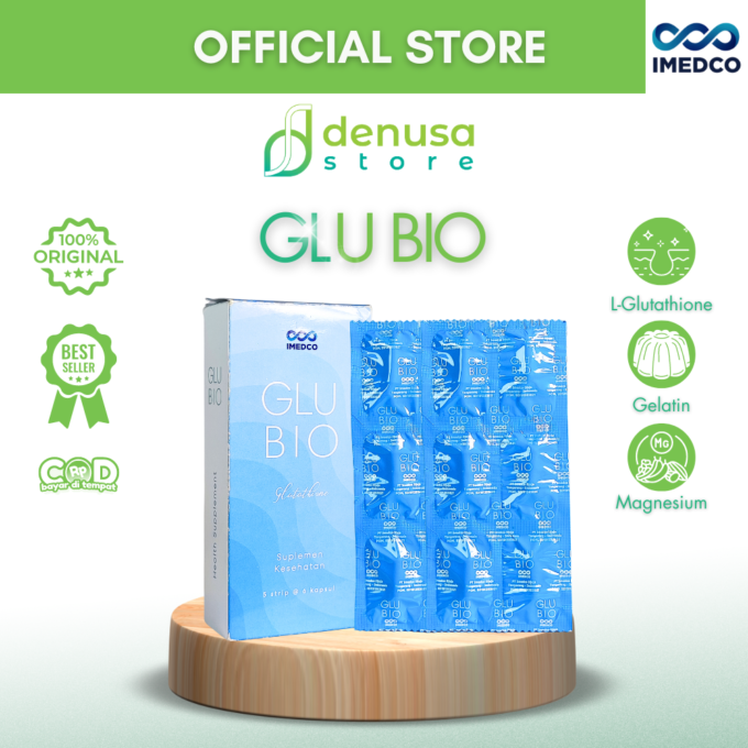 Imedco - Glubio Glutathione - Suplemen Kesehatan 1 Kotak 30 Kapsul