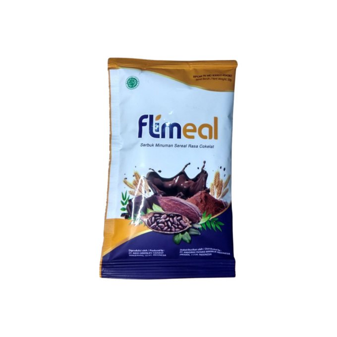 Flimeal - Serbuk Minuman Sereal Rasa Cokelat - 1 x 50gr ( 1 Sachet )