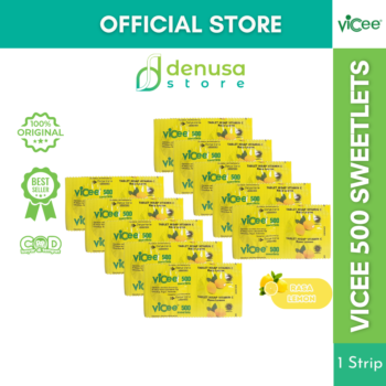 Vicee 500 Sweetlets Tablet Hisap Vitamin C Rasa Lemon 10 Strip 20 Tablet