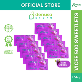 Vicee 500 Sweetlets Tablet Hisap Vitamin C Rasa Anggur 10 Strip 20 Tablet