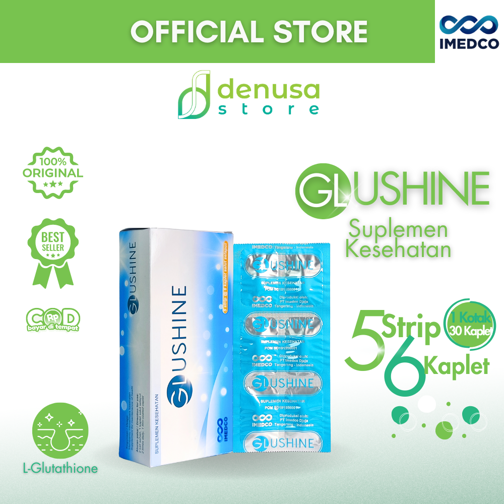 IMEDCO Glushine Suplemen Kesehatan 1 Kotak 30 Kaplet Salut IMEDCO Glushine Suplemen Kesehatan 1 Kotak 30 Kaplet Salut