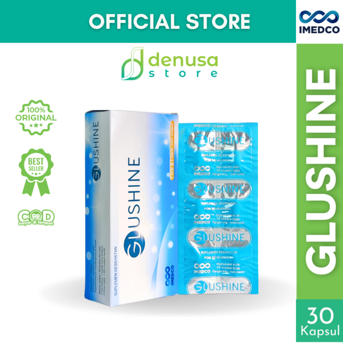 Imedco - Glushine - Suplemen Kesehatan 1 Kotak 30 Kaplet Salut Selaput