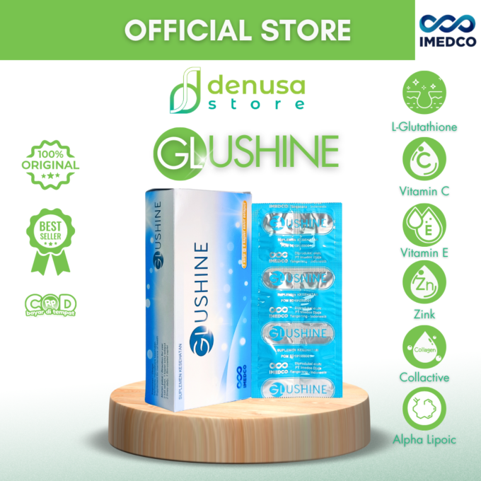 Imedco - Glushine - Suplemen Kesehatan 1 Kotak 30 Kaplet Salut Selaput