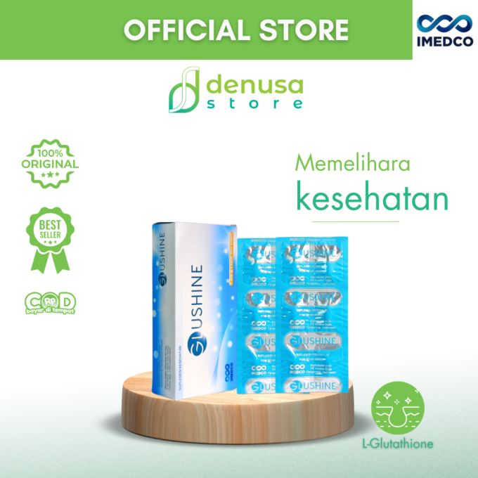 Imedco - Glushine - Suplemen Kesehatan 1 Kotak 30 Kaplet Salut Selaput