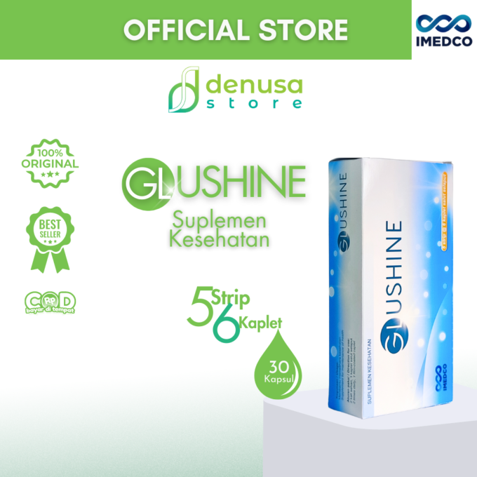 Imedco - Glushine - Suplemen Kesehatan 1 Kotak 30 Kaplet Salut Selaput