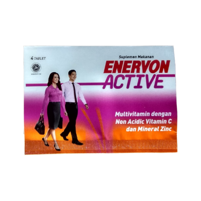 Enervon Active - Suplemen Makanan - 1 Strip - 4 Tablet