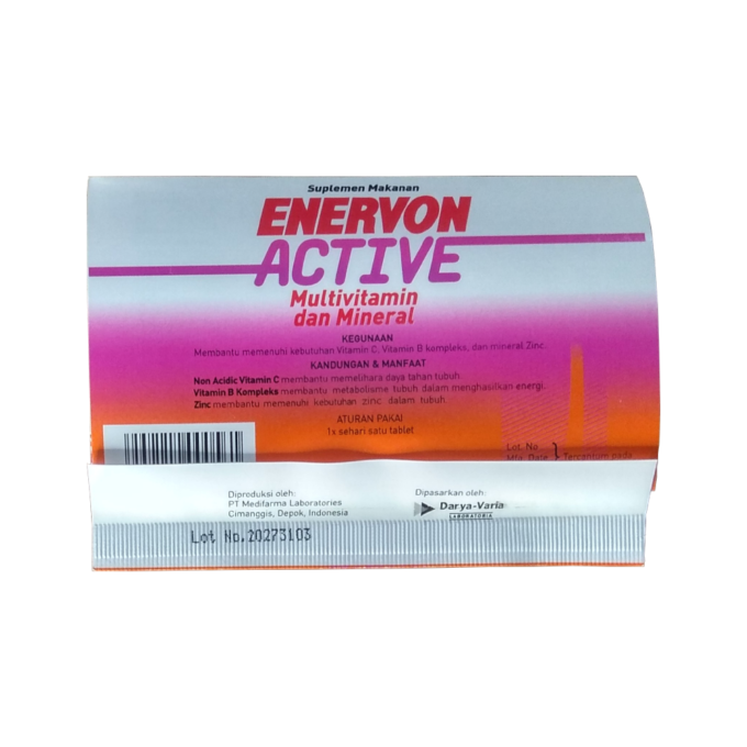 Enervon Active - Suplemen Makanan - 1 Strip - 4 Tablet