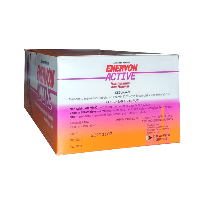 Enervon Active - Suplemen Makanan - 1 Kotak - 100 Tablet