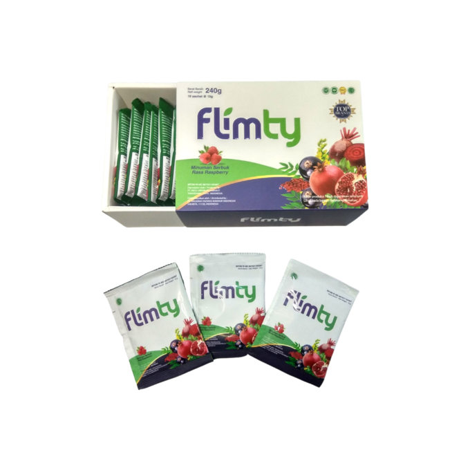 Flimty - Minuman Serbuk Rasa Raspberry - 1 x 15gr ( 1 Sachet )