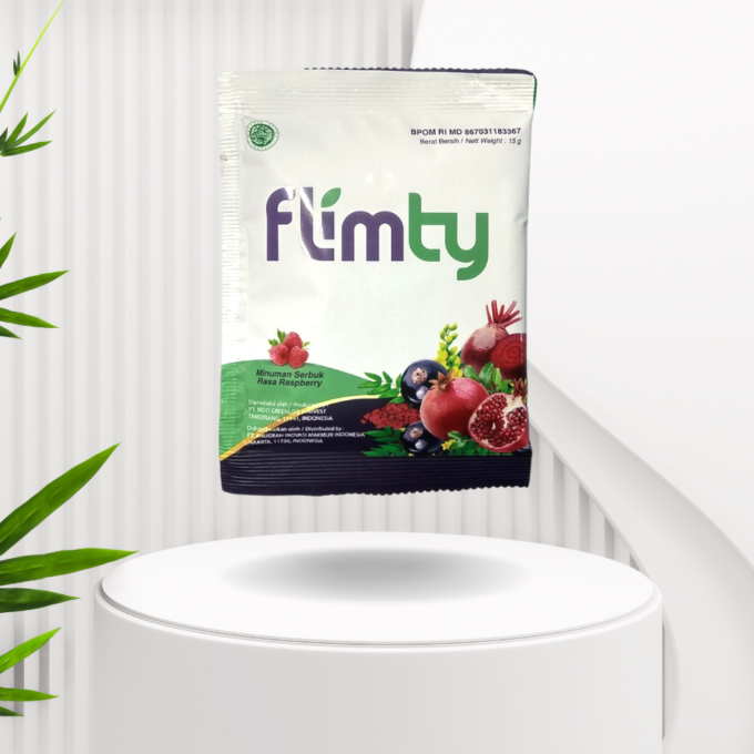 Flimty - Minuman Serbuk Rasa Raspberry - 1 x 15gr ( 1 Sachet )