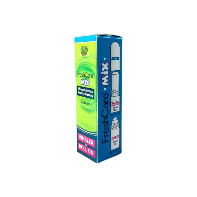 FreshCare Mix - Minyak Angin Aromatherapy - Citrus - Roll On 5ml + Inhaler 0,8ml