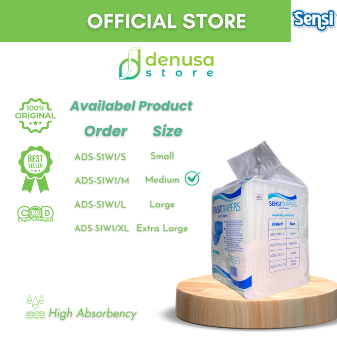 Sensi Diapers - Adult Diapers - Size M isi 10 pcs