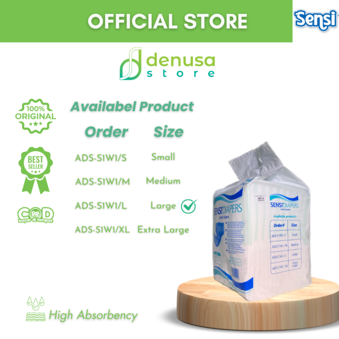 Sensi Diapers - Adult Diapers - Size L isi 10 pcs