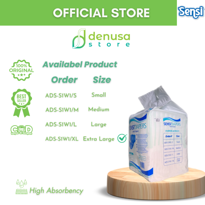 Sensi Diapers - Adult Diapers - Size XL isi 8 pcs