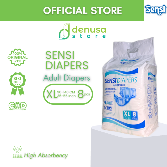 Sensi Diapers - Adult Diapers - Size XL isi 8 pcs