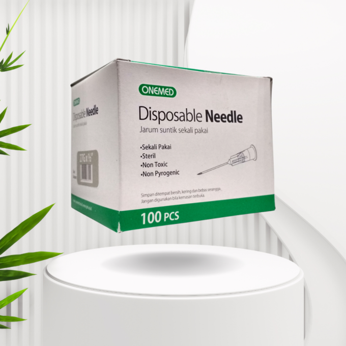 OneMed Disposable Needle 27G x 1/2 - 1 Kotak isi 100 pcs