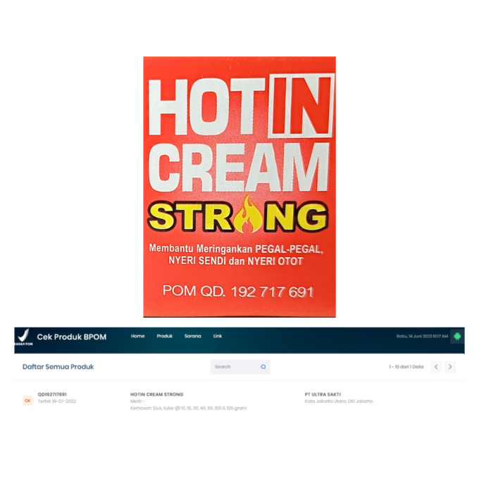 Hotin Cream Strong - Tube 60gr