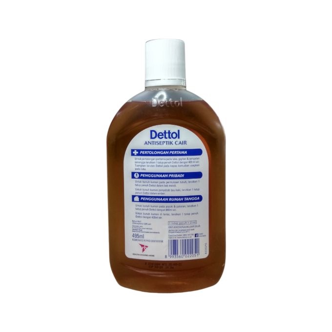 Dettol Antiseptic Liquid - Antiseptik Cair - Botol 495ml