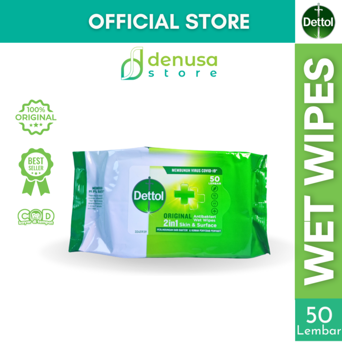 Dettol Wet Wipes - Original - Isi 50 Lembar