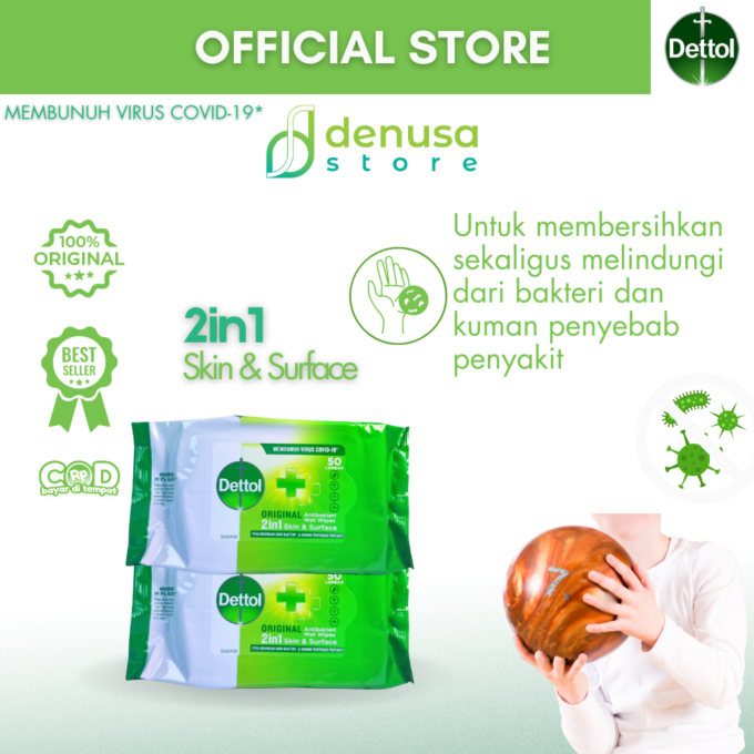 Dettol Wet Wipes - Original - Isi 50 Lembar