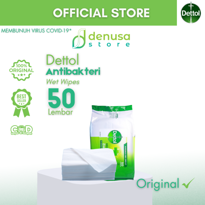 Dettol Wet Wipes - Original - Isi 50 Lembar