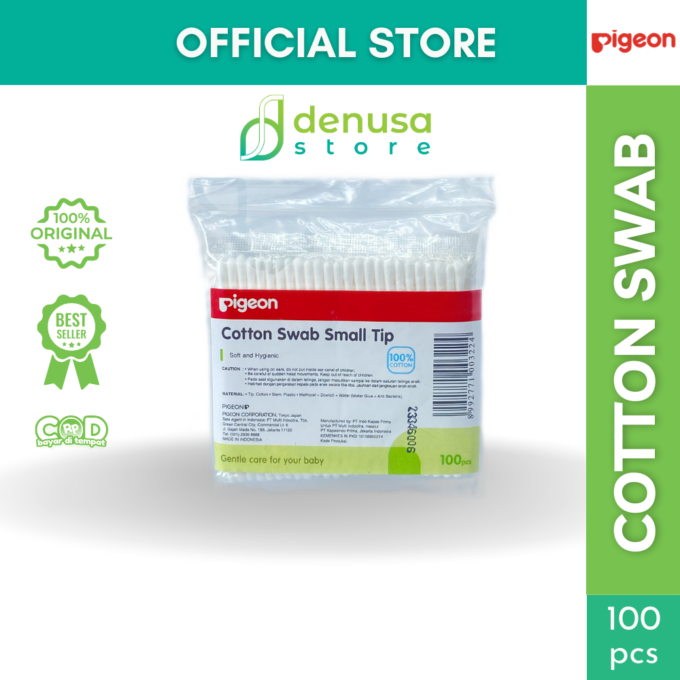 PIGEON Cotton Swab Small Tip Isi 100 Pcs | Cotton Buds