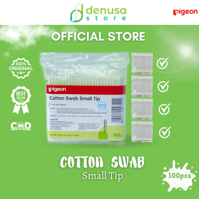 PIGEON Cotton Swab Small Tip Isi 100 Pcs | Cotton Buds