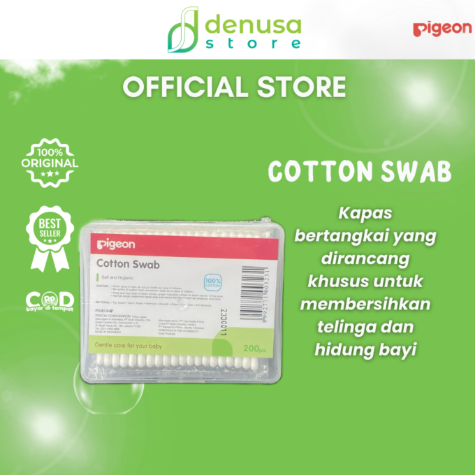 PIGEON Cotton Swab Isi 200 Pcs | Cotton Buds