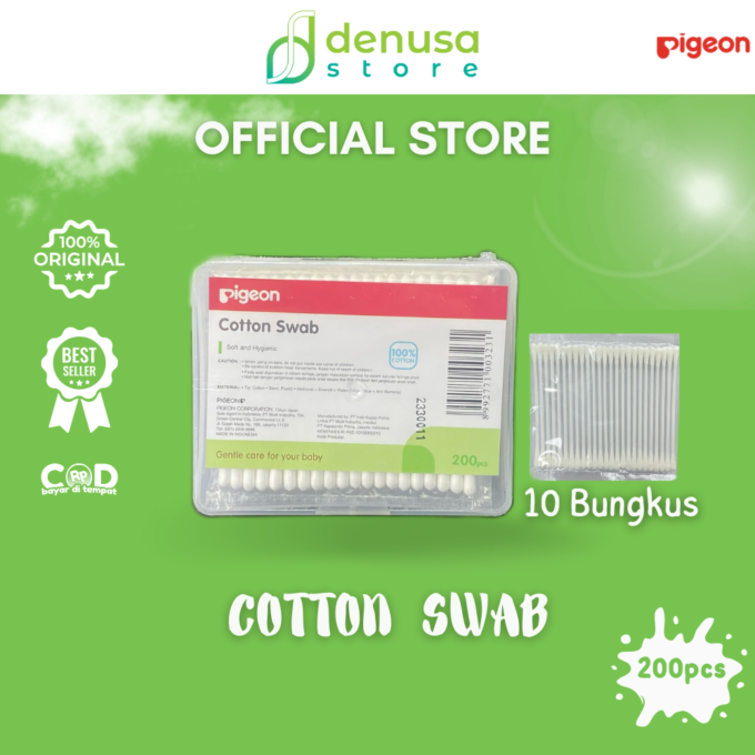 PIGEON Cotton Swab Isi 200 Pcs | Cotton Buds