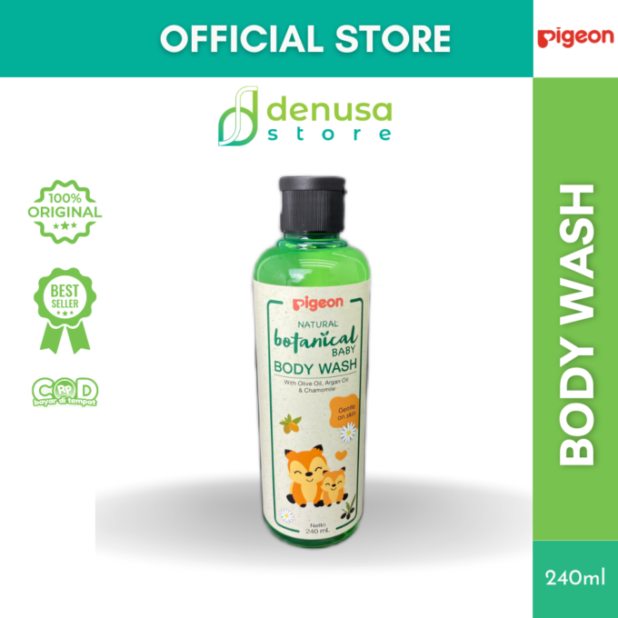 PIGEON Botanical Baby Body Wash 240 mL | Sabun Mandi