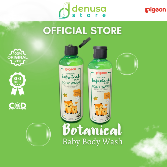 PIGEON Botanical Baby Body Wash 240 mL | Sabun Mandi