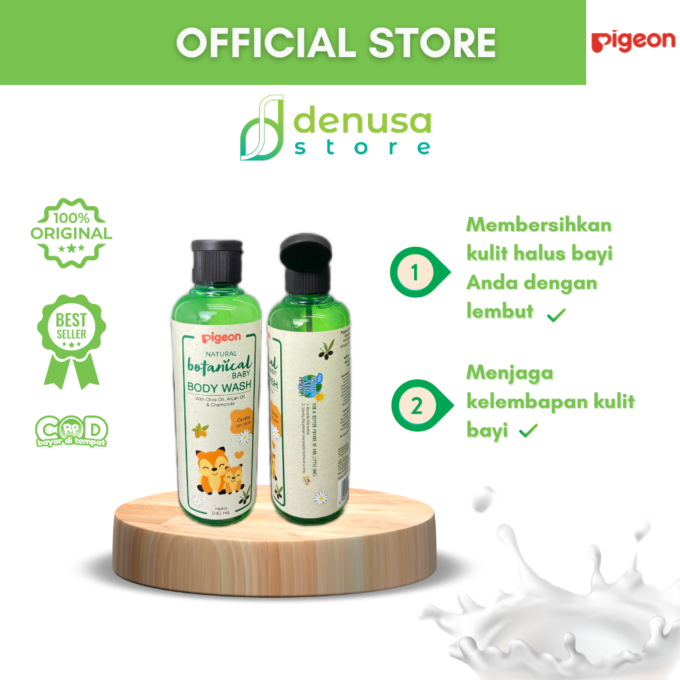 PIGEON Botanical Baby Body Wash 240 mL | Sabun Mandi