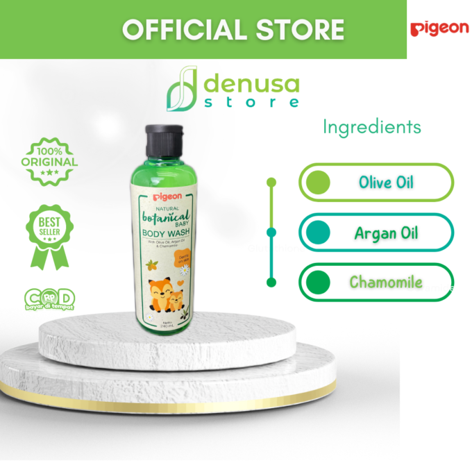 PIGEON Botanical Baby Body Wash 240 mL | Sabun Mandi