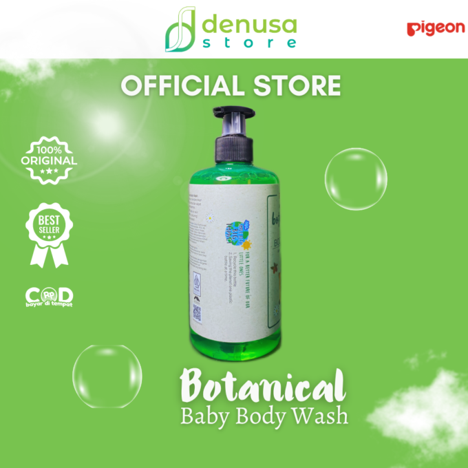 PIGEON Botanical Baby Body Wash 500 mL Pump | Sabun Mandi