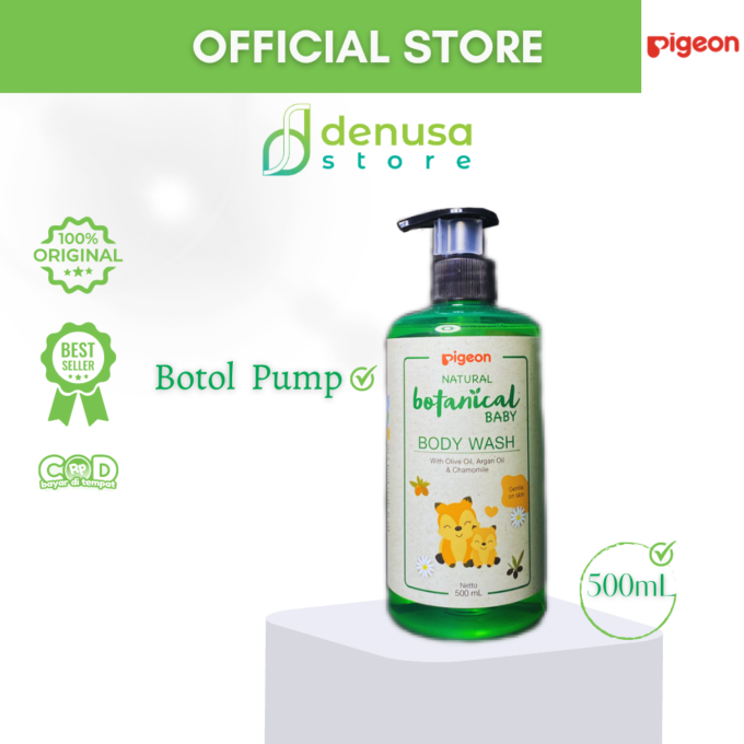 PIGEON Botanical Baby Body Wash 500 mL Pump | Sabun Mandi