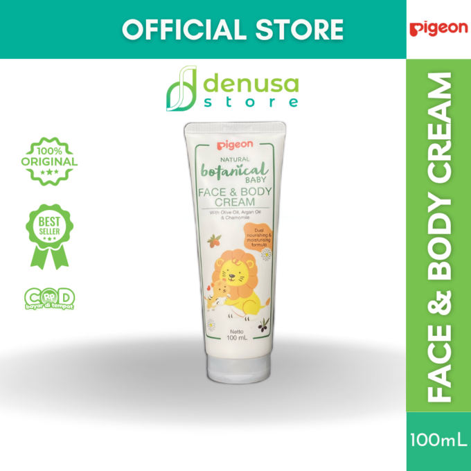 PIGEON Botanical Baby Face & Body Cream 100 mL | Krim Bayi