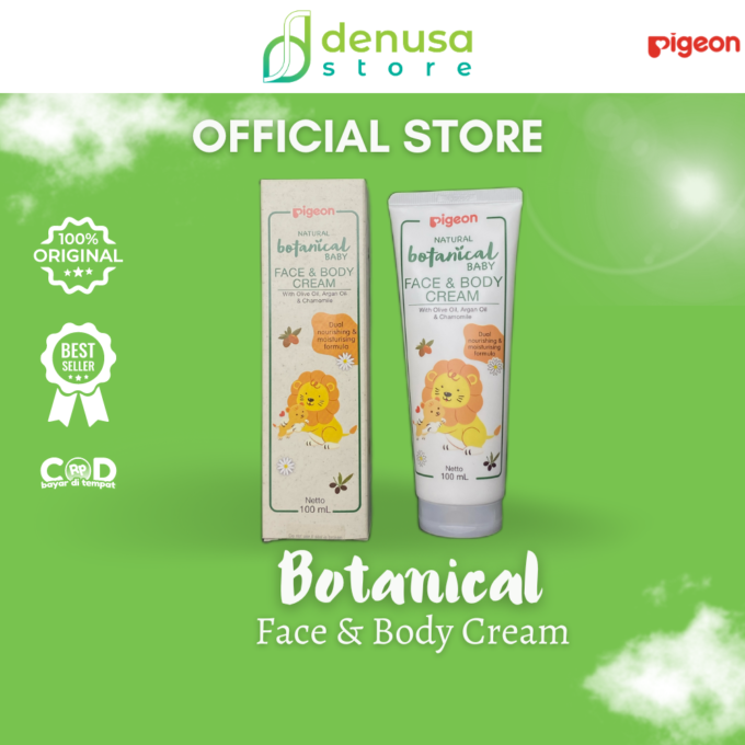 PIGEON Botanical Baby Face & Body Cream 100 mL | Krim Bayi