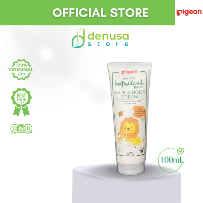 PIGEON Botanical Baby Face & Body Cream 100 mL | Krim Bayi