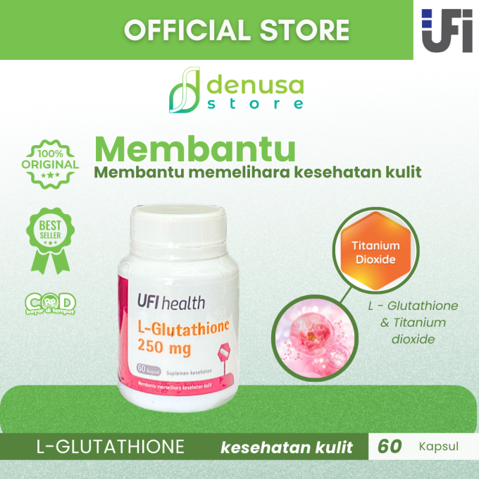manfaat glutathione kapsul UFI health L-Glutathione 250 mg 60 kapsul
