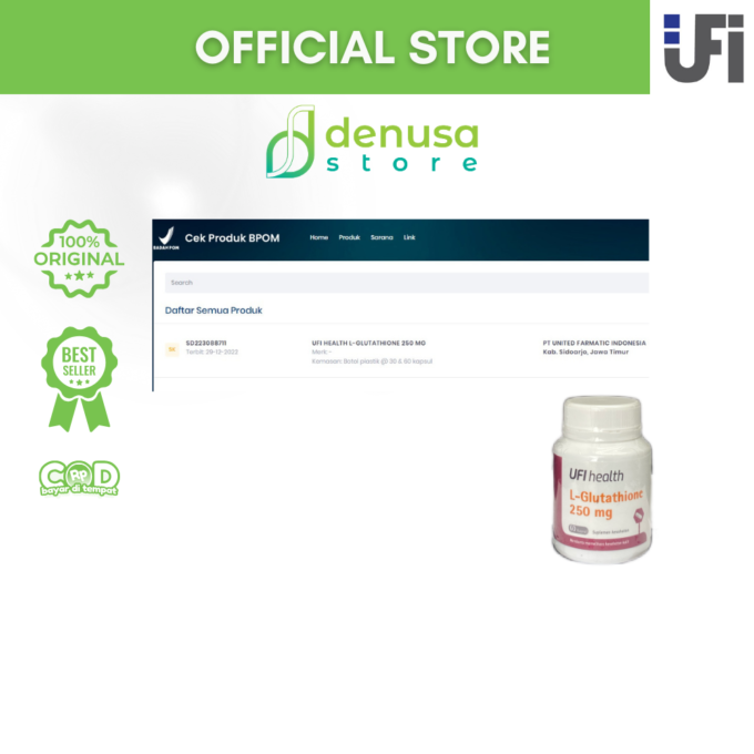 UFI health L-Glutathione 250 mg 60 kapsul